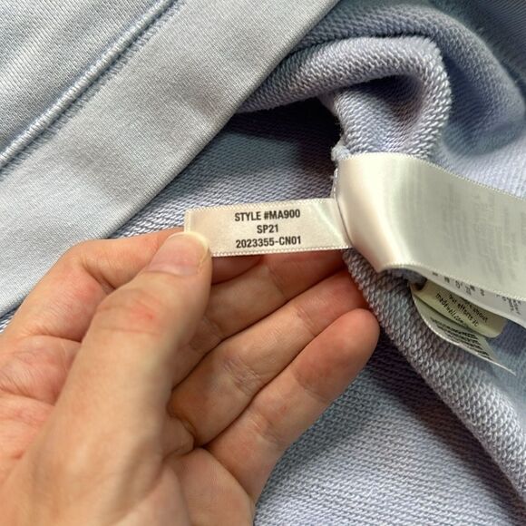 Madewell (re)Sourced Cotten Swing Crewneck in Baby Blue in Size Large - Picture 5 of 9